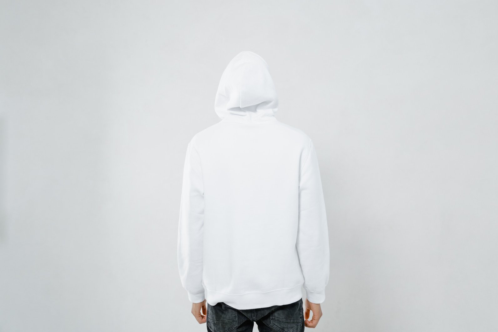 A Person in White Hoodie Standing